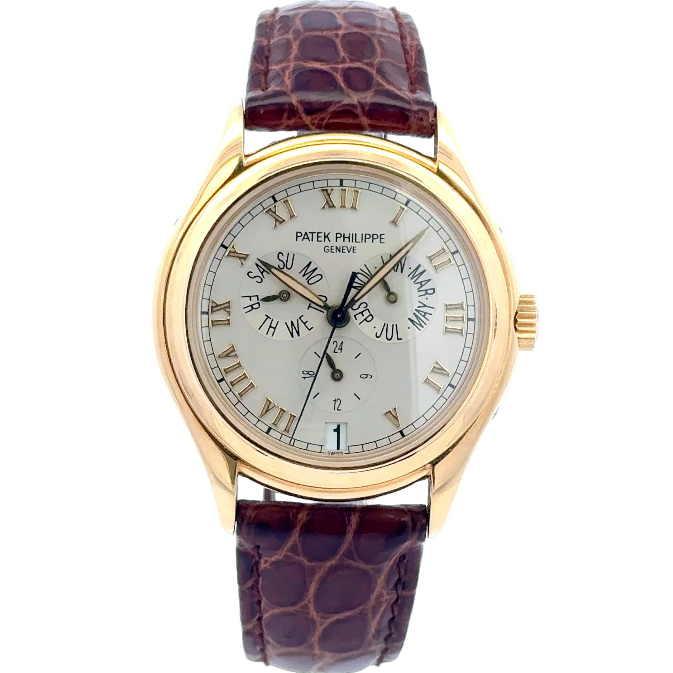 18K Patek Philippe Automatic Annual Calendar Men's Watch - 5035J Service Box