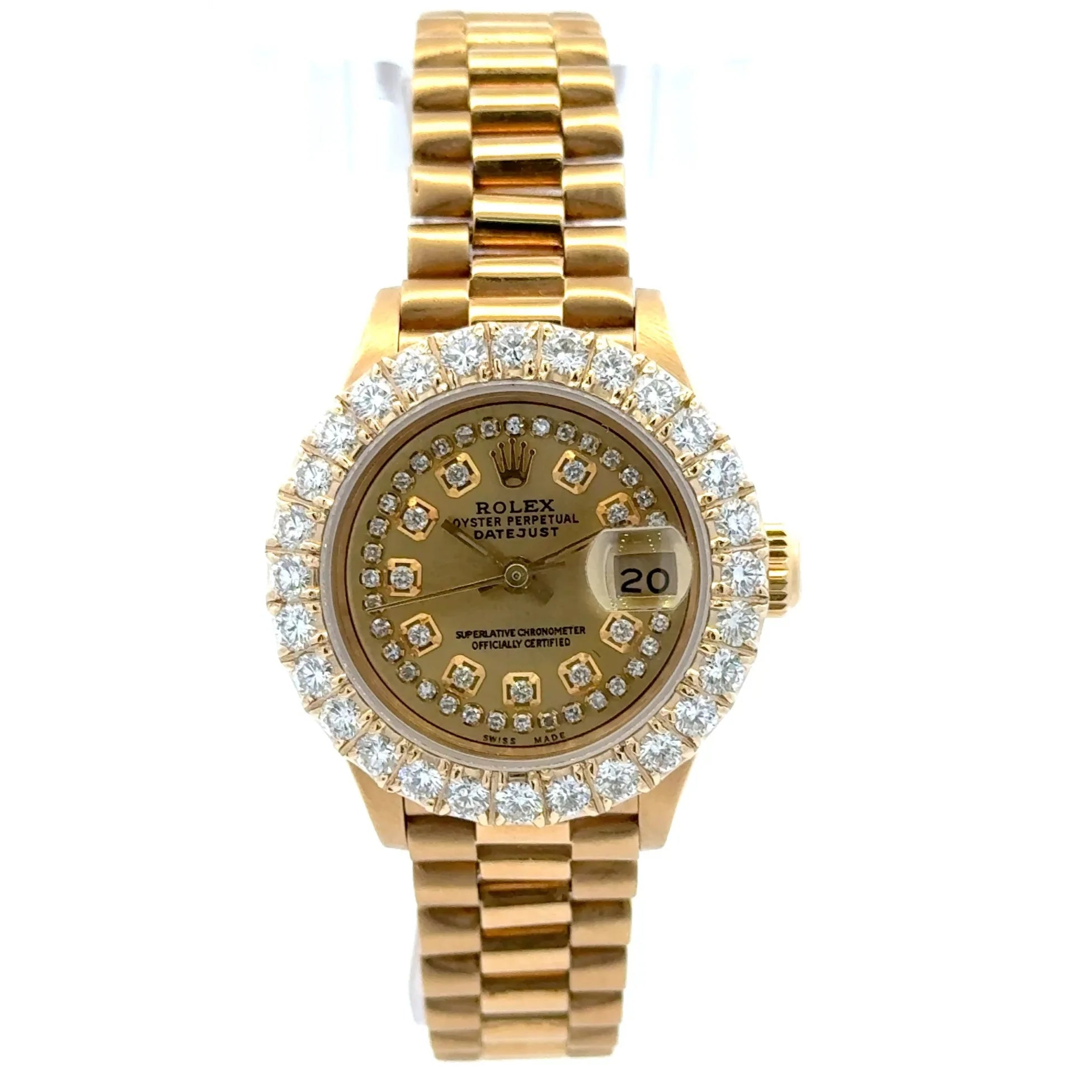 1990 Rolex DayDate Ladies #69174 - 26mm Presidential 18K Solid Yellow Gold