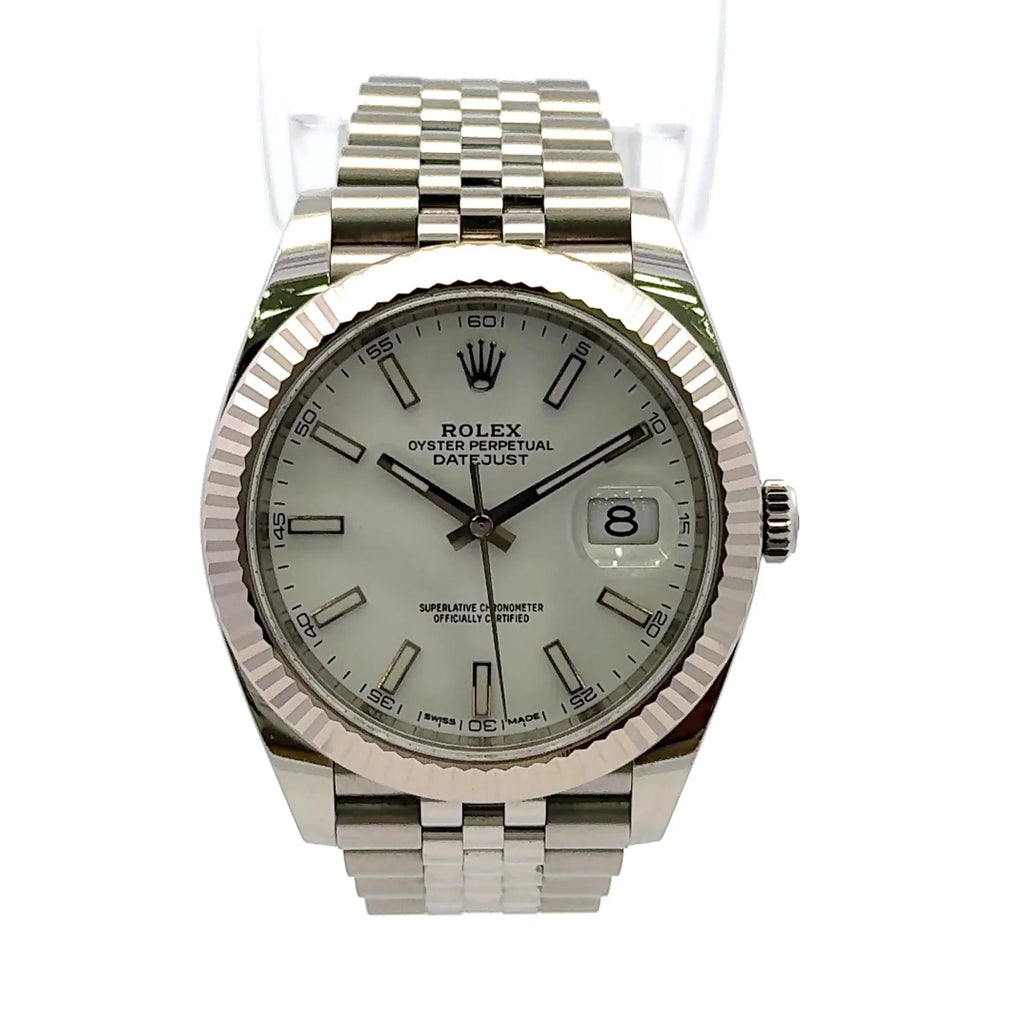 Rolex Datejust #126333 - 41mm Jubilee Bracelet Fluted Bezel White Dial